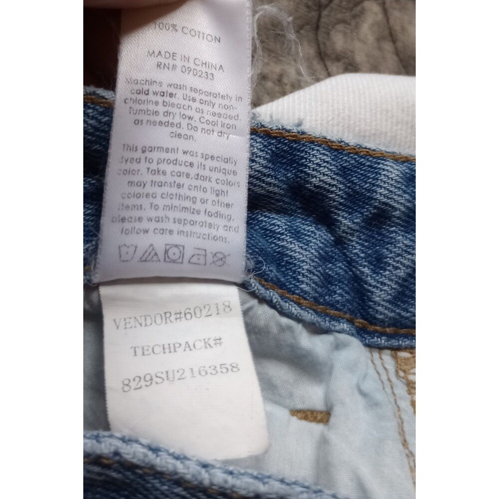 PacSun Women's 28 (Size4) High Rise Festival 2 Tone Colorblock Jean Shorts - Picture 8 of 8